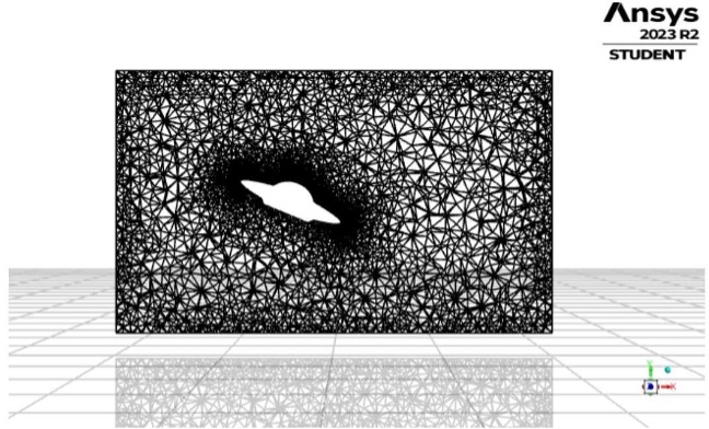 Mesh along plane of symmetry