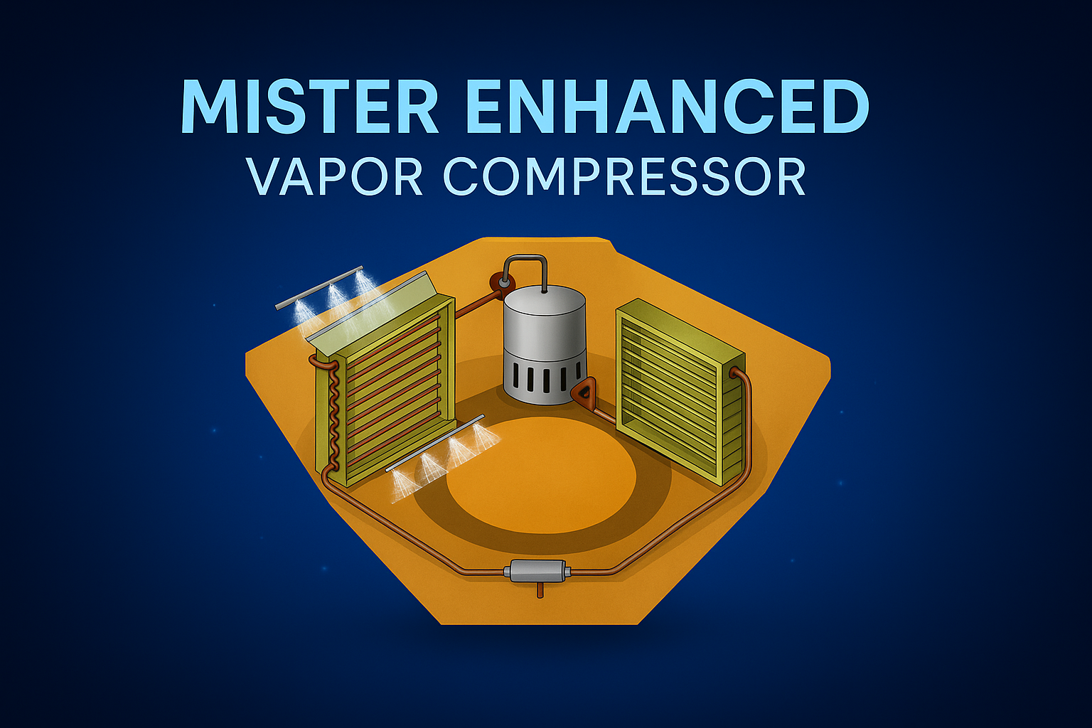Mister-Enhanced Vapor-Compression System to Improve Cooling Capacity