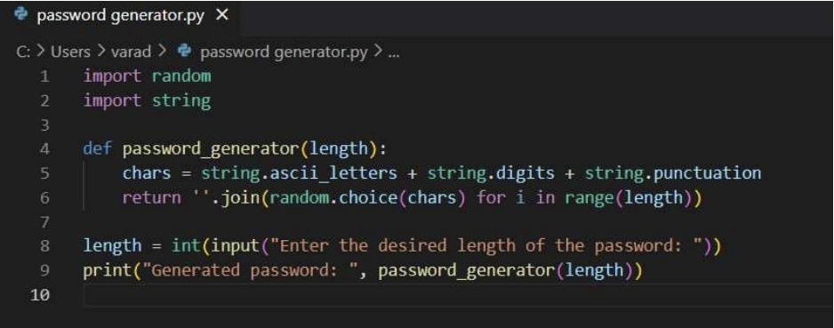 Password Generator Python Code